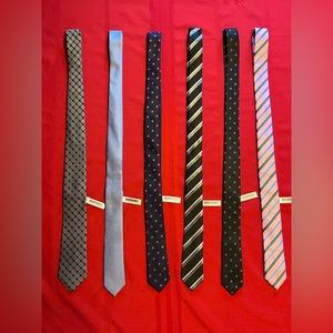 Lot of 5 Laurent Bennett Neck Ties Plus One Umo Lorenzo Tie NEW